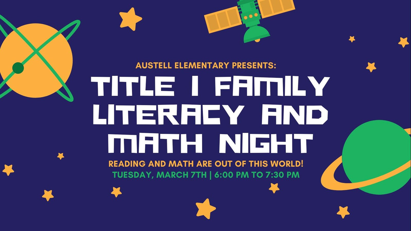 Title I Family Literacy and Math Night